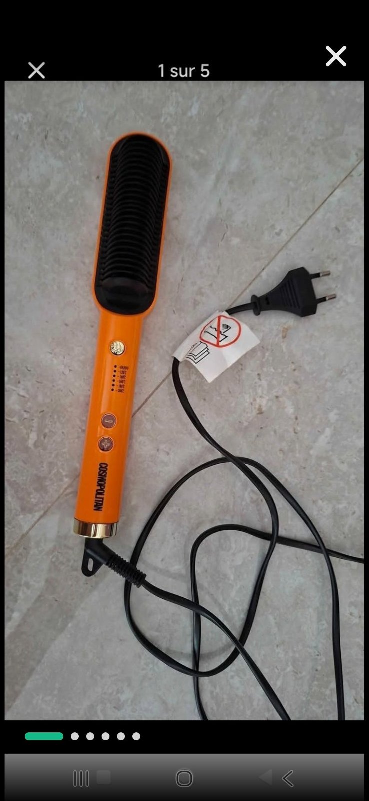 Brosse chauffante 