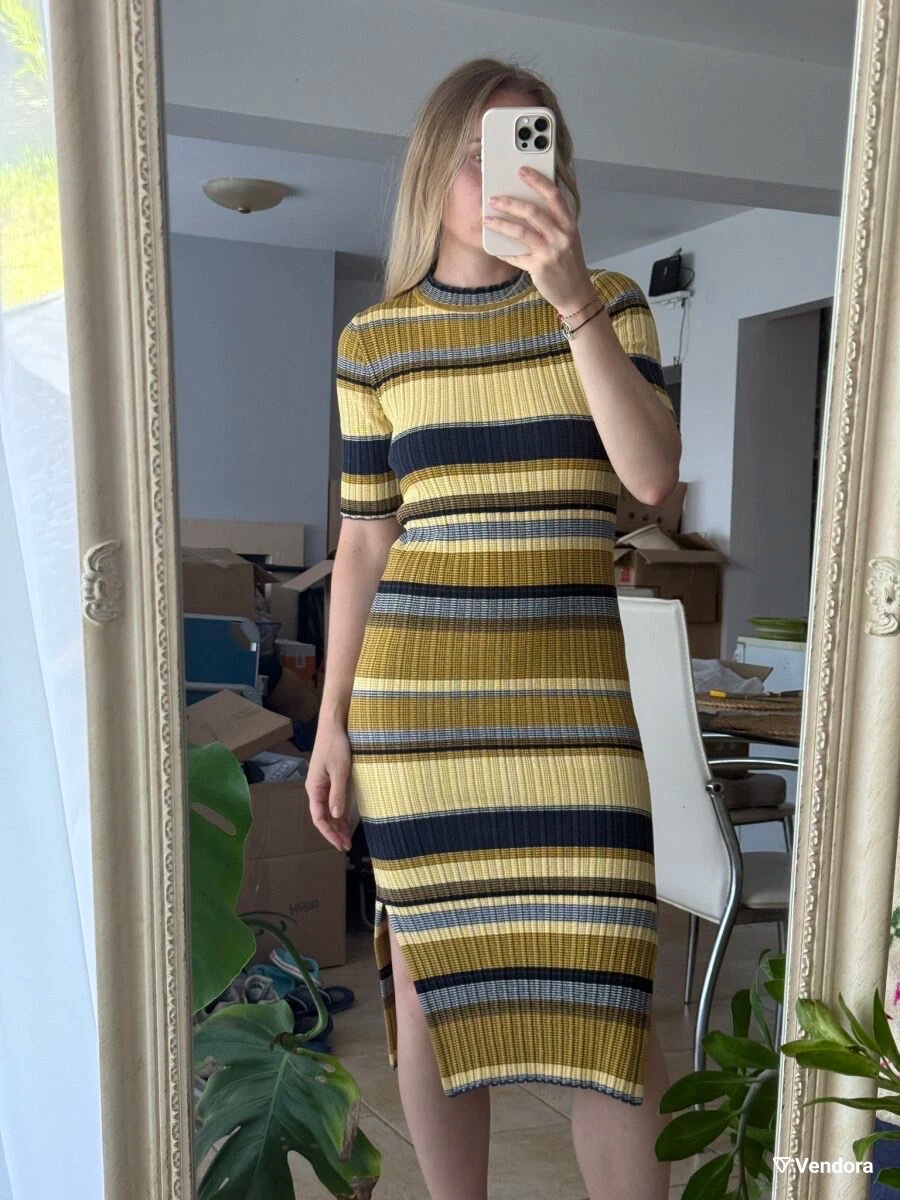Robe ajusté rayé