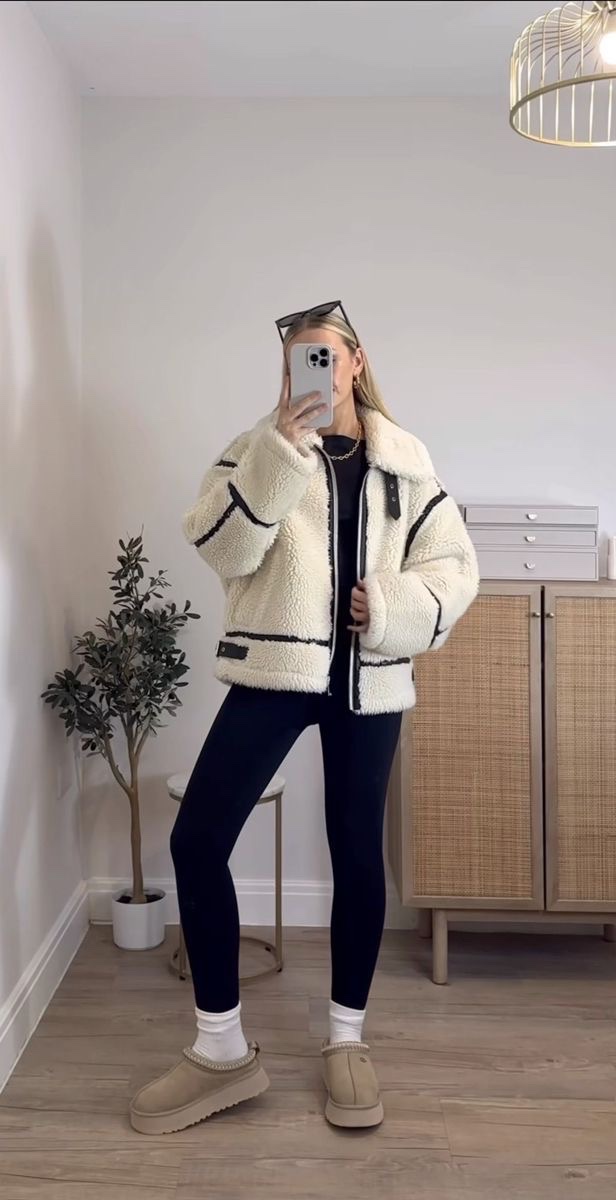 Veste aviateur blanche