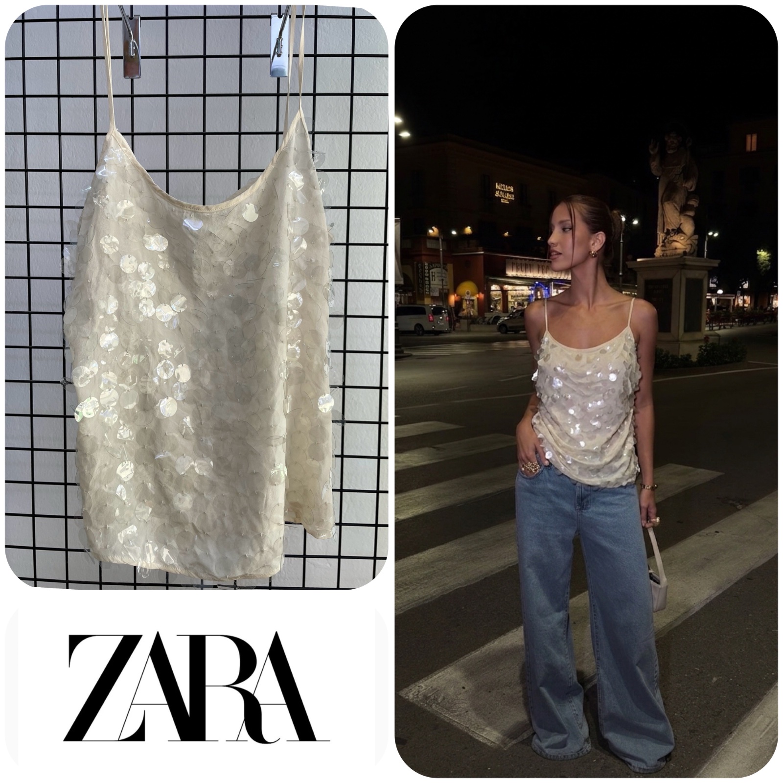 Top bling bling chez la marque zara