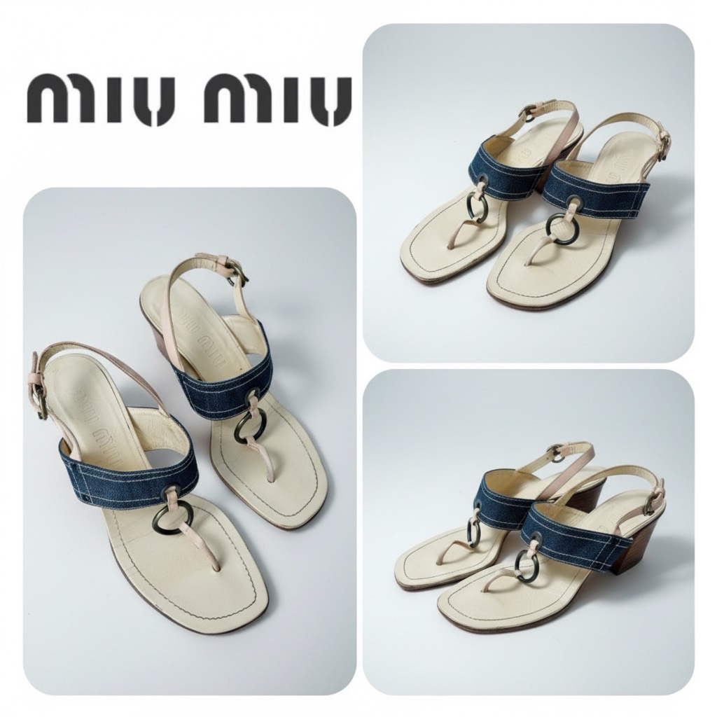 Blue Denim Strappy Sandal