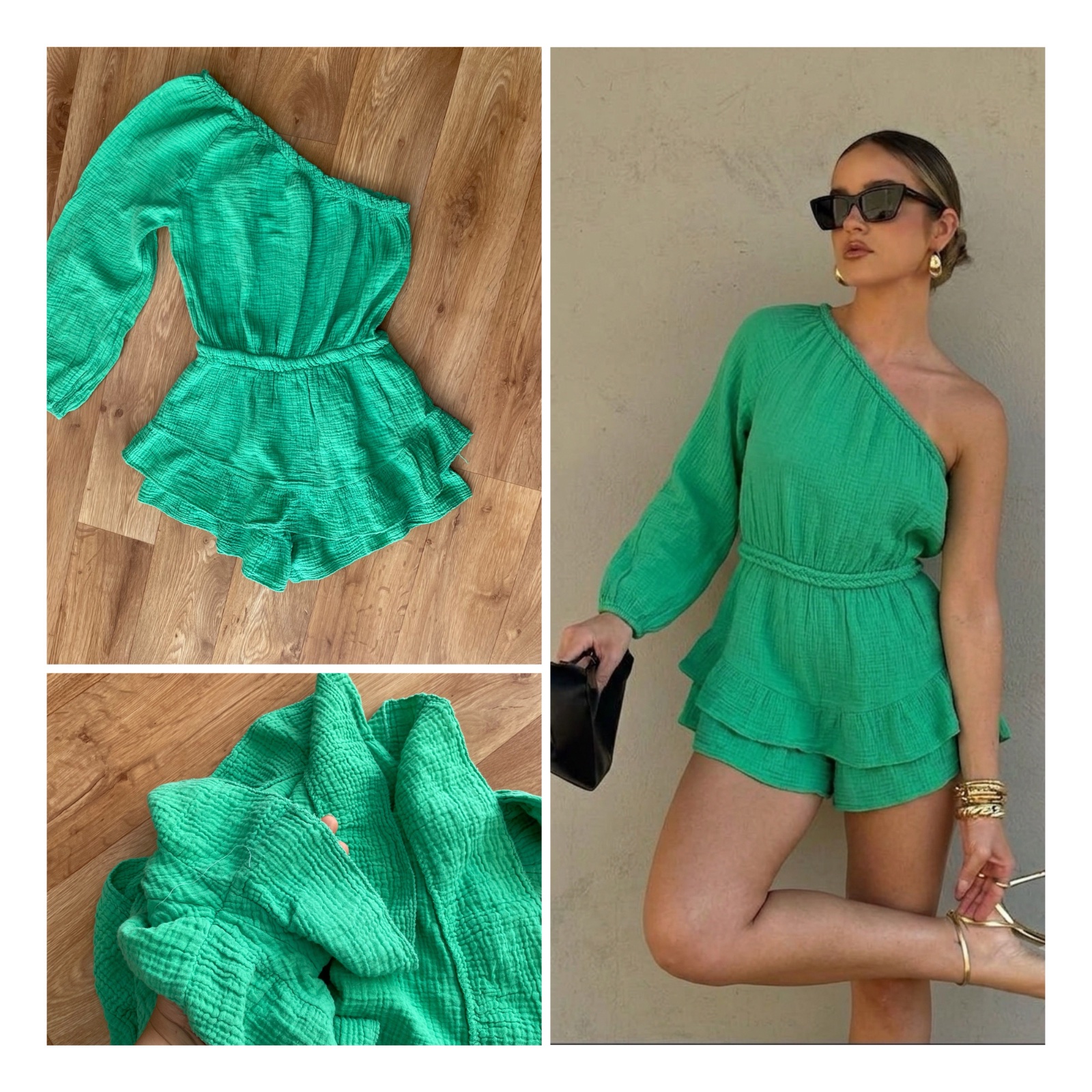Combishort tendance couleur vert pastel 