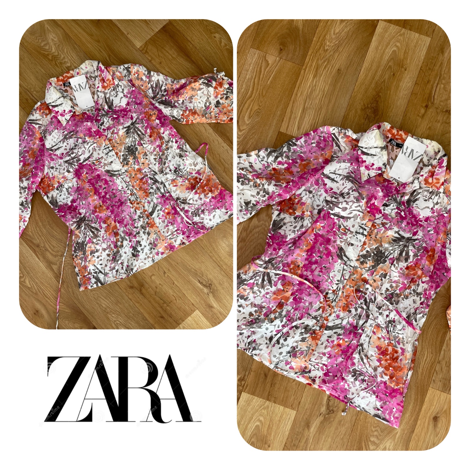 Chemise fleurie chez la marque zara 