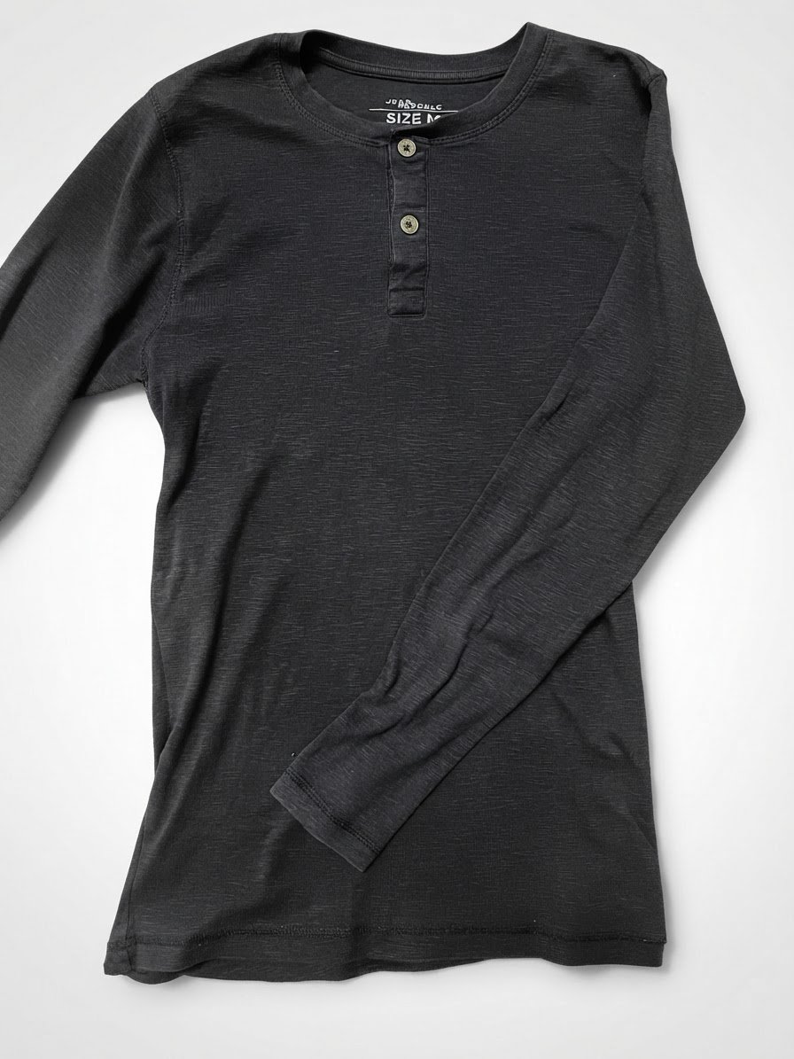 Henley Shirt Lomg Sleeves