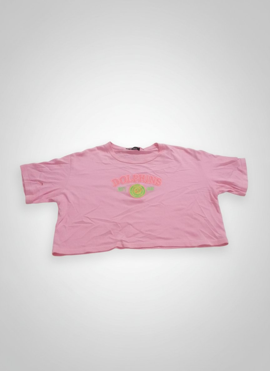 Un joli tablier rose court, de sport ou décontracté.