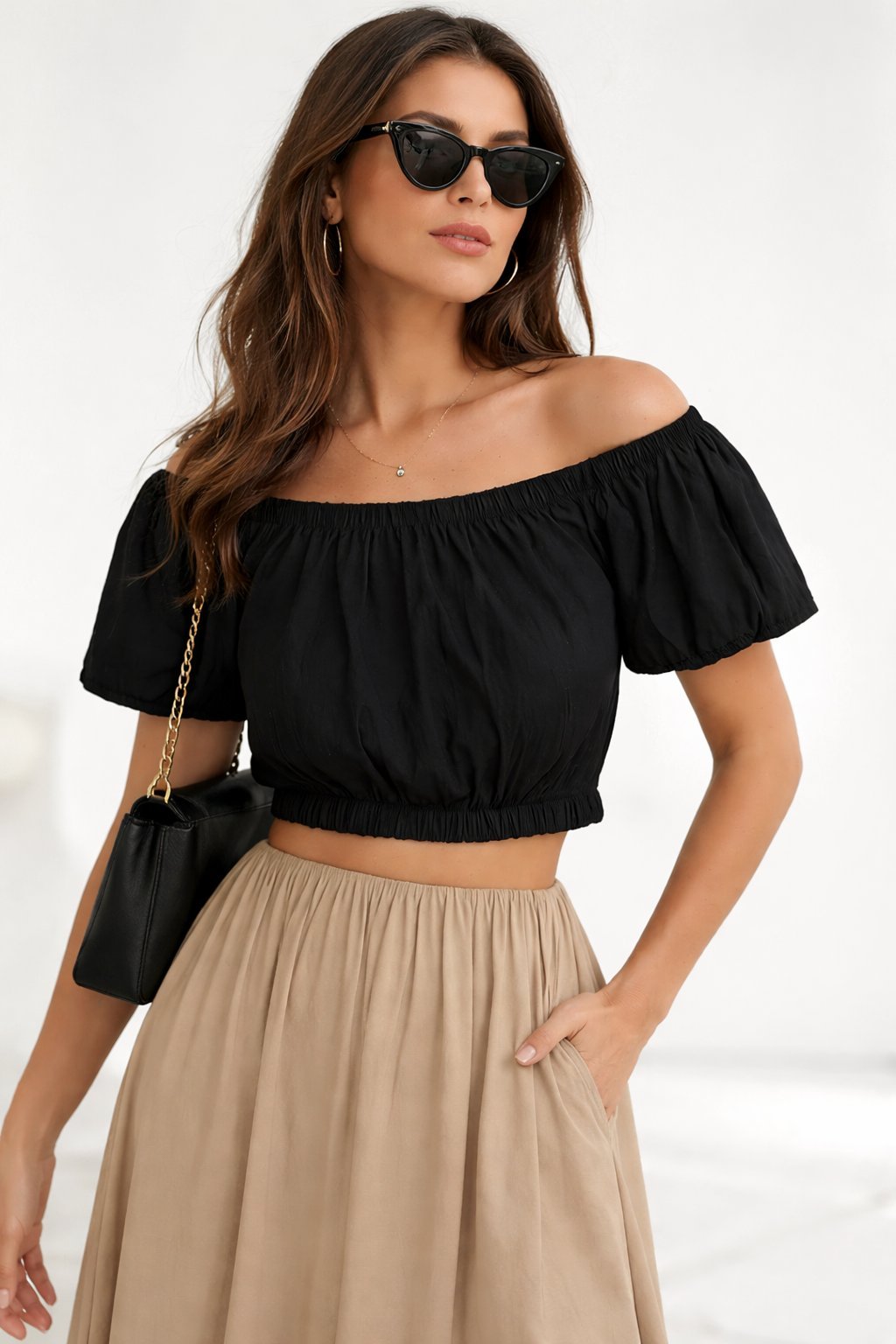 Black Off Shoulder Top | Koton Business | Trendy & Elegant ✨