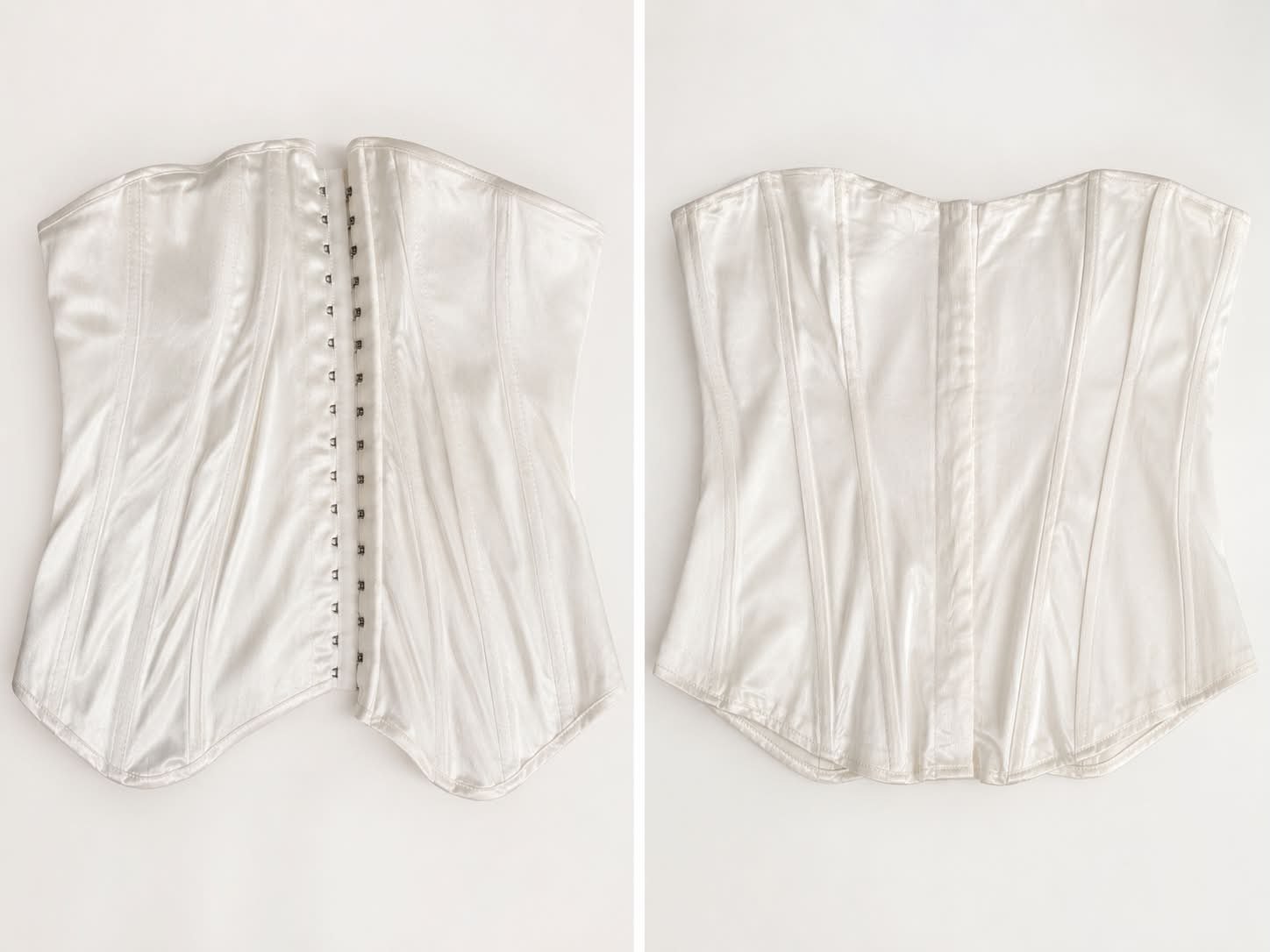  Corset satin blanc élégant 🤍