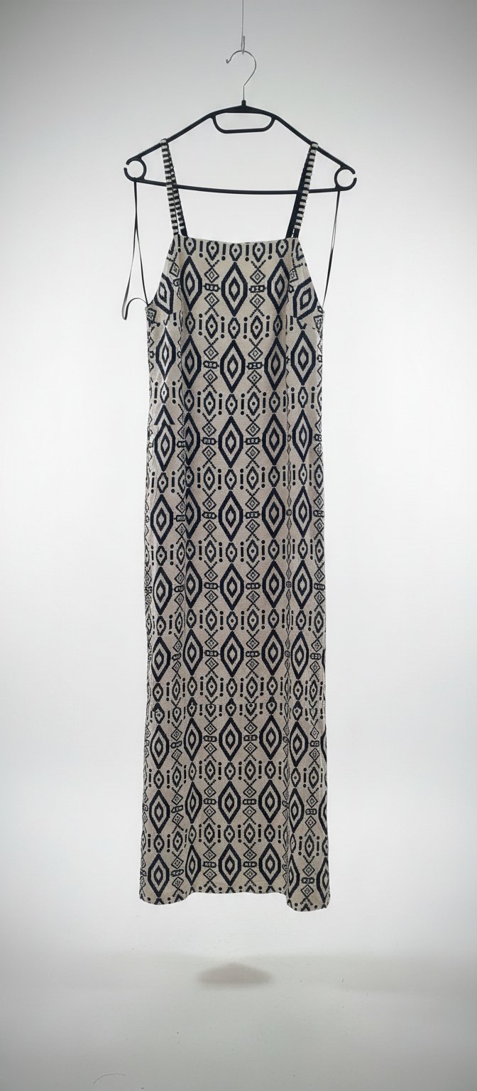 Robe longue avec motifs xs