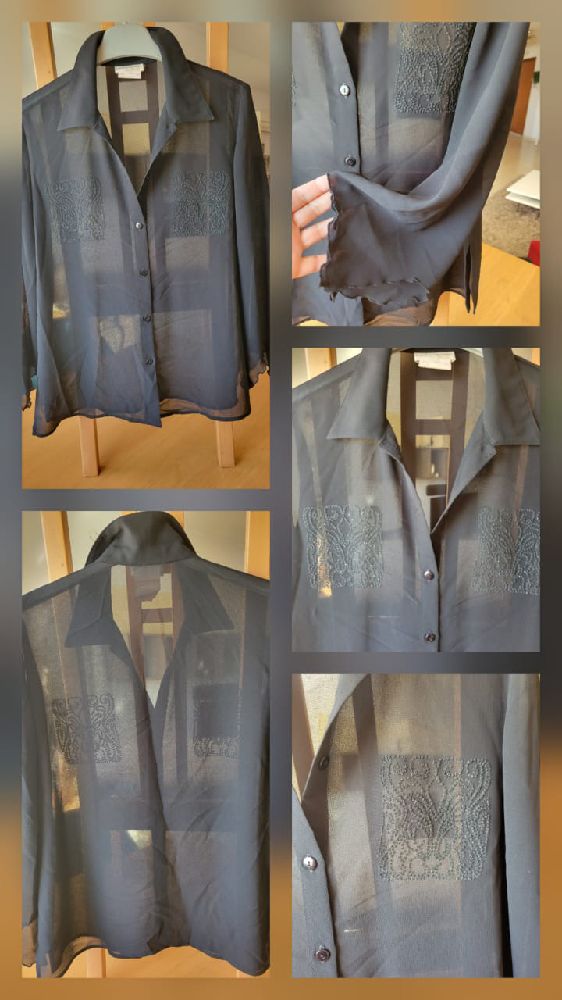 Chemise noire très chic 