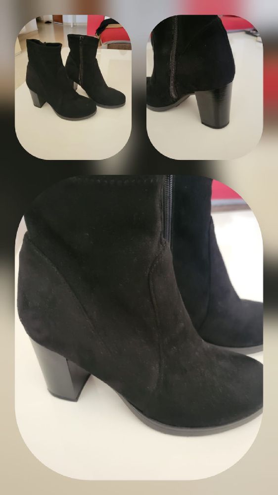 Bottines en daim noir 