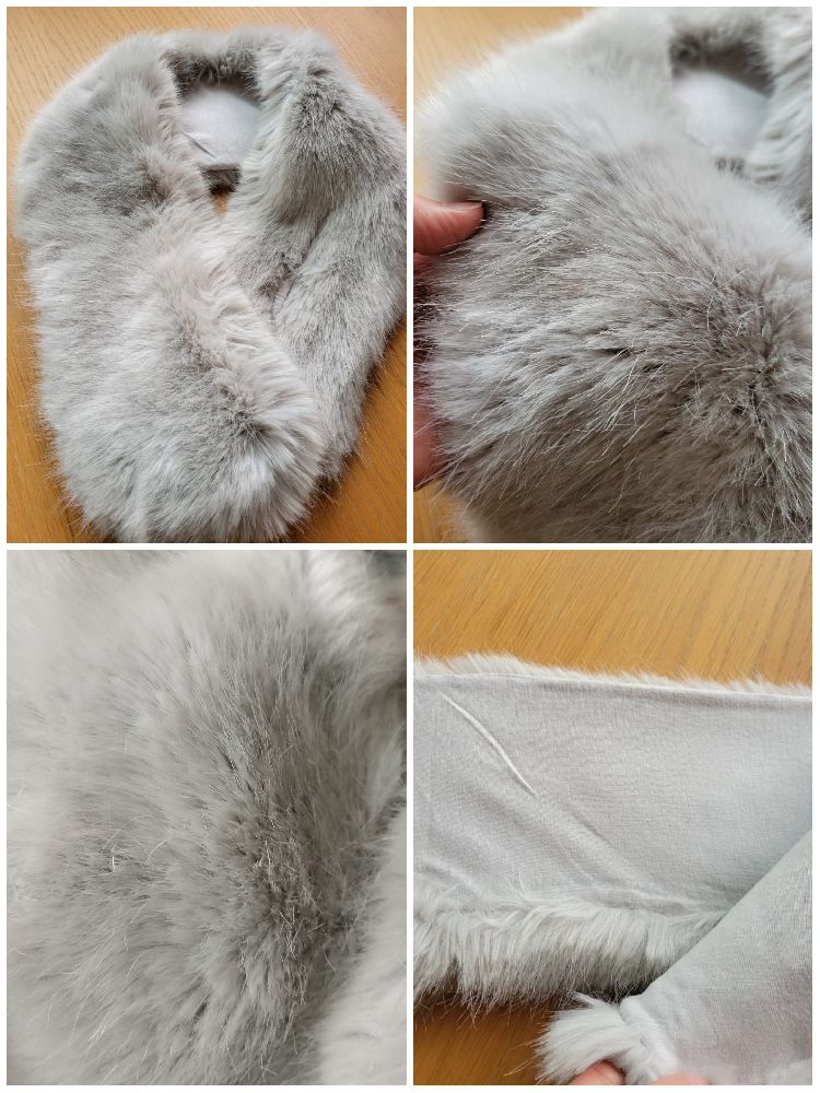Magnifique cache Col en Fausse fourrure gris silver 