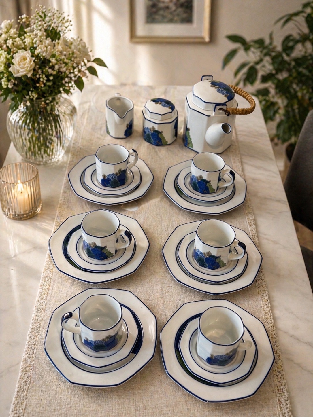 Servise à café au lait 6 personne 
