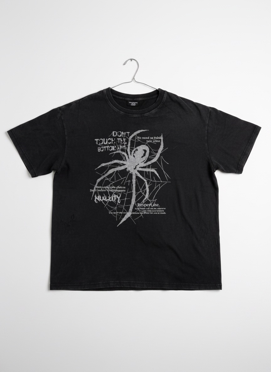 T shirt spider man noir oversize