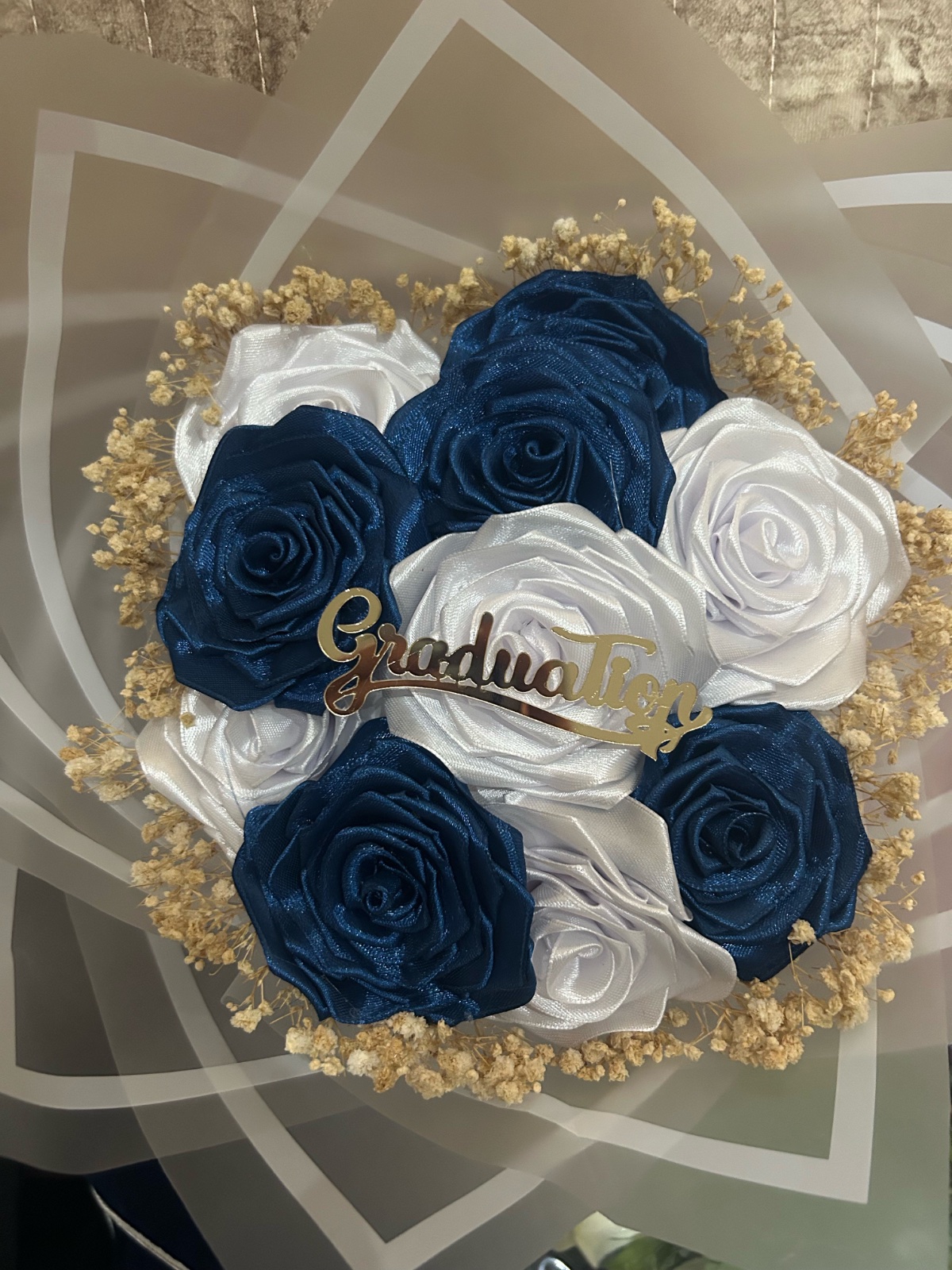 Bouquet soutenance en satin 