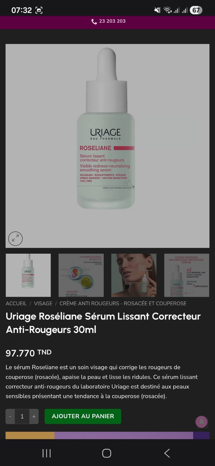 Uriage Roséliane Sérum Lissant Correcteur Anti-Rougeurs 30ml