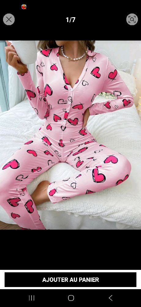Combinaison de nuit pyjama shein