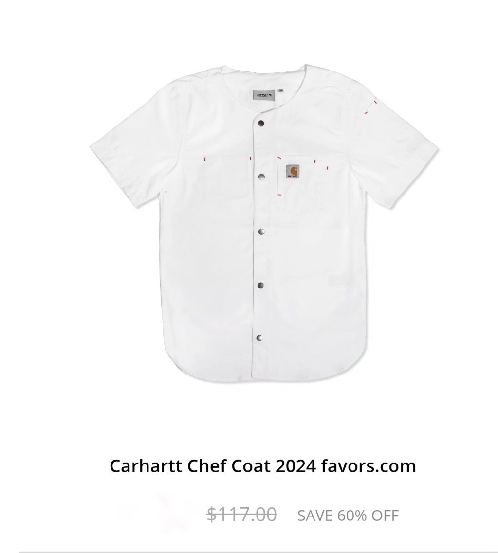 Carhartt. Chef shirt. XL 