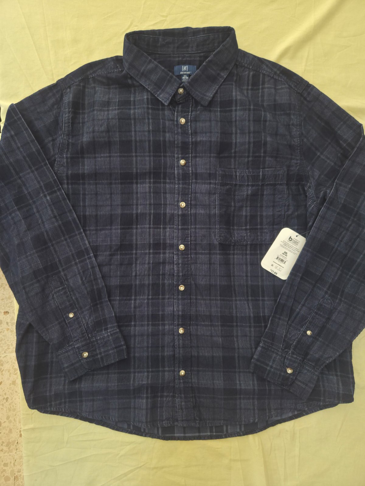 Sur chemise. George 2xL . Velours