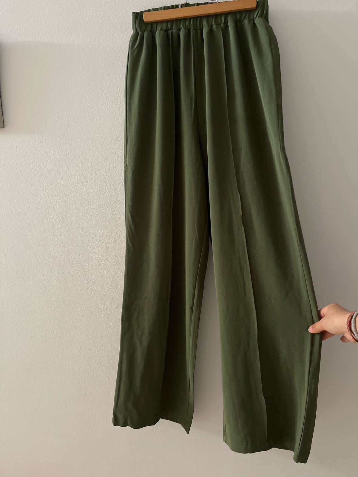 Pantalon large vert