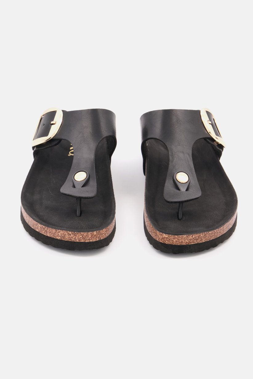 Sandales style Birkenstock noires – T39