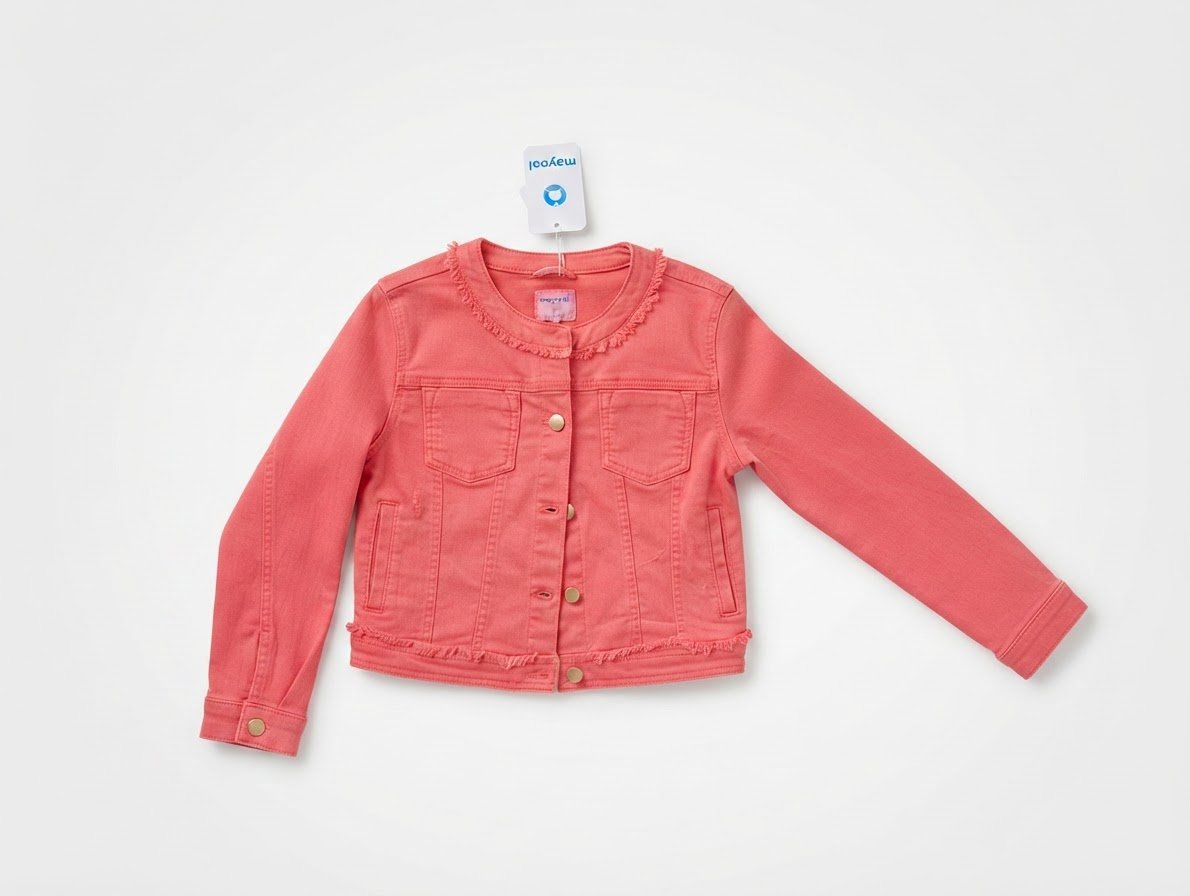 Veste en jean rose pour fillette