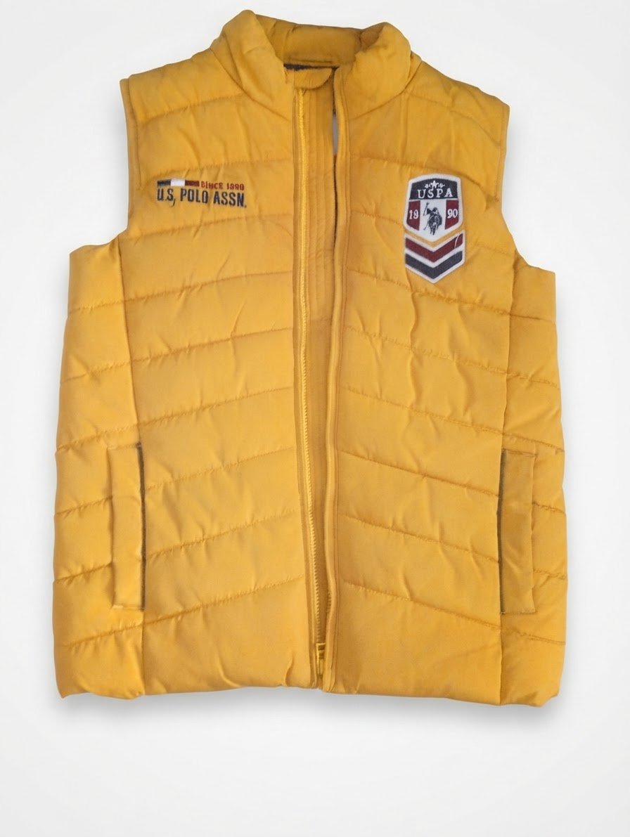 Blouson sans manche jaune pour garçon 