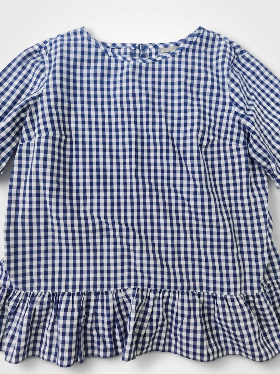 Chemise à carreaux bleu et blanc