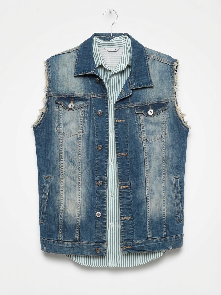 Veste en jean bleu