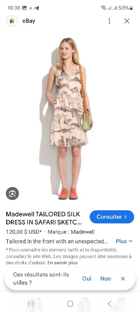Robe safari 100% soie madewell