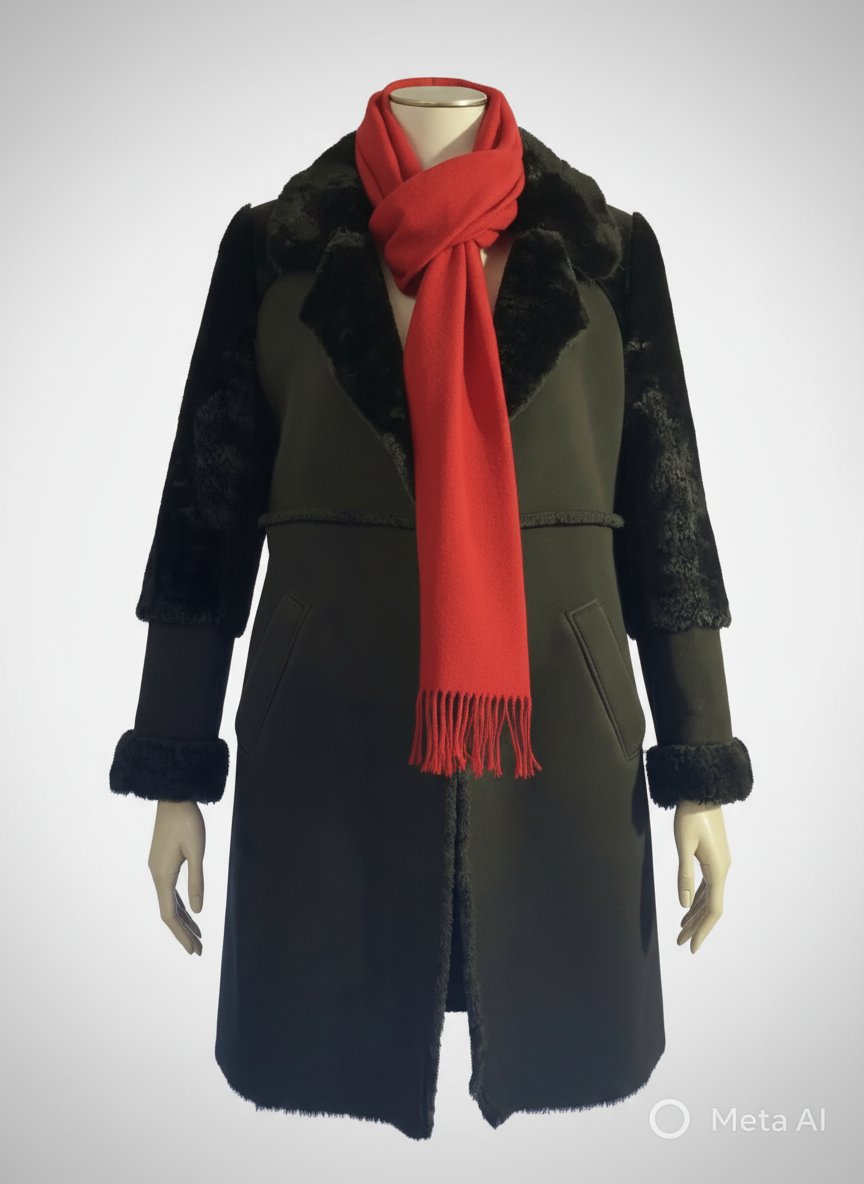 Manteau neuf dain et fourrure 