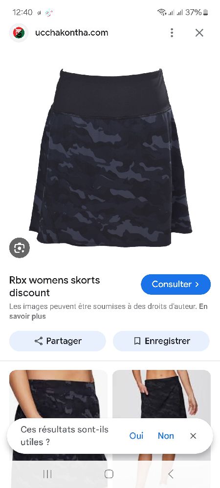 Maillot rbx  jupe short intégré taille haute 