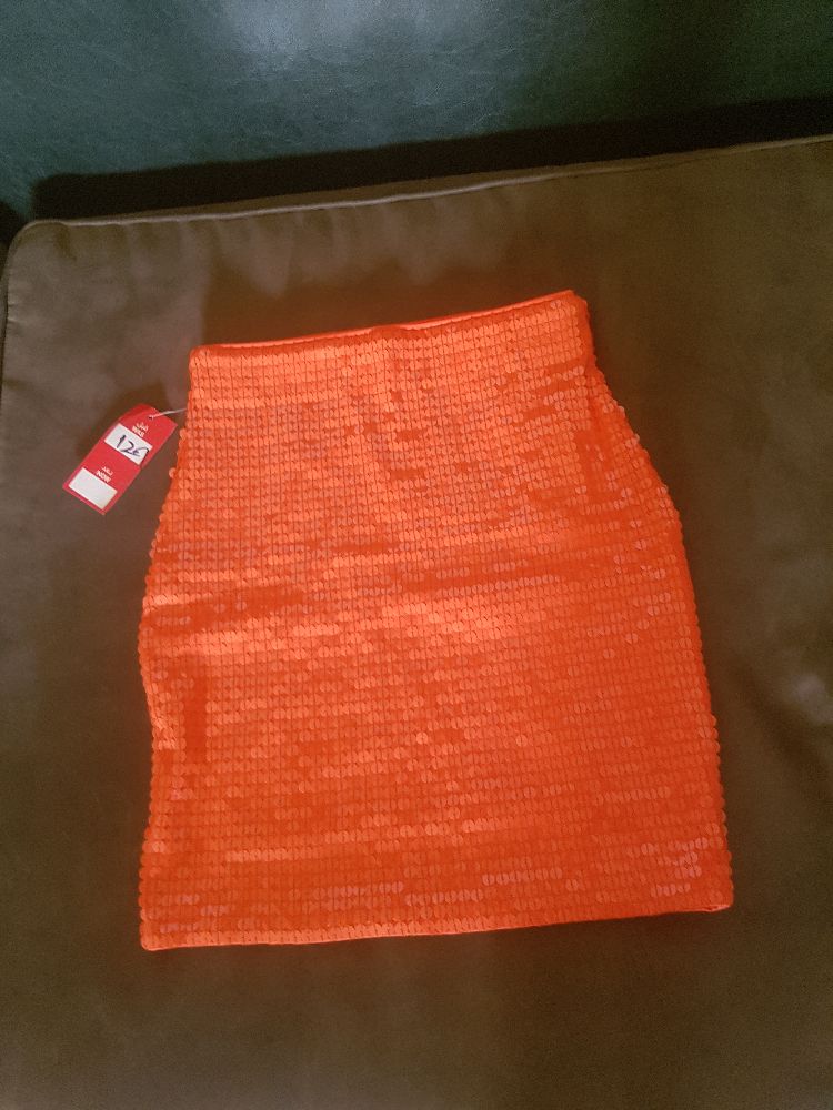 jupe taille haute sequin neuve
