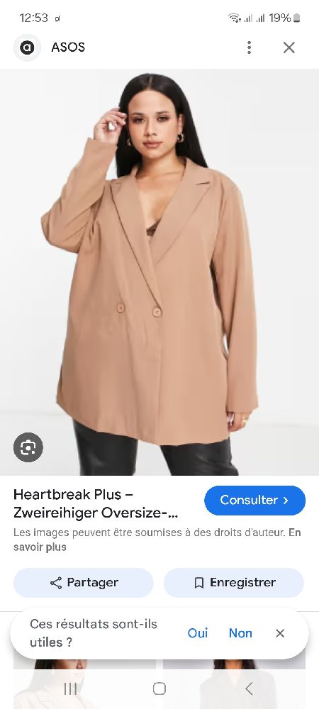 Blazer صيافي grand taille neuf 