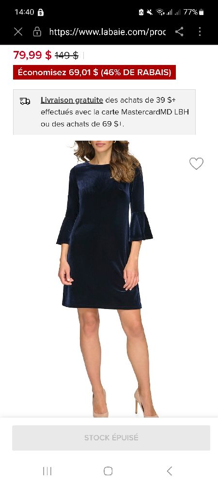 robe fourreau en velours à manches pagode