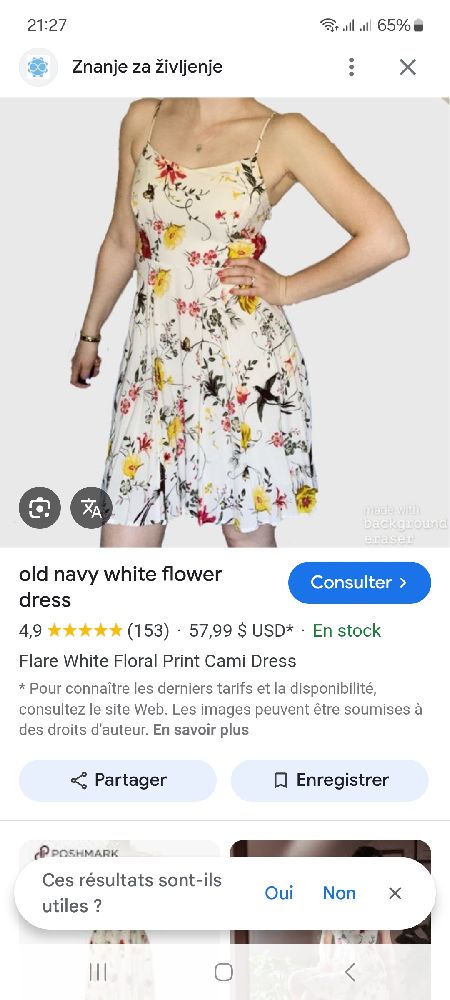 Robe blanche à fleur 