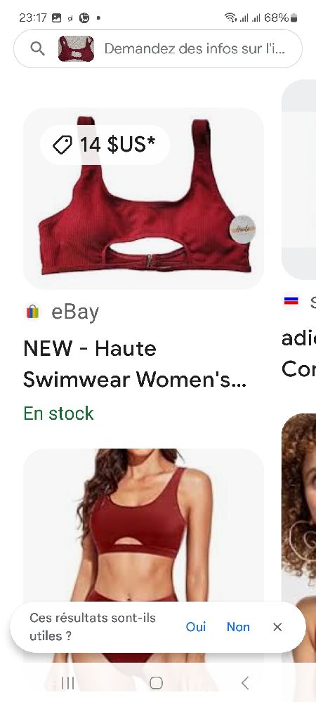 Bikini haut neuf rembouré + 2 bas