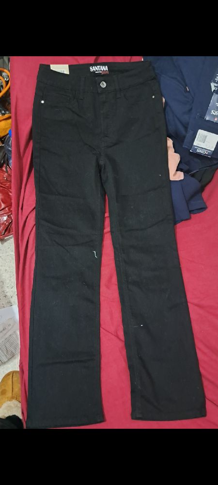 pantalon noir foncé straight leg 