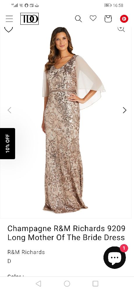 Robe soirée bronze