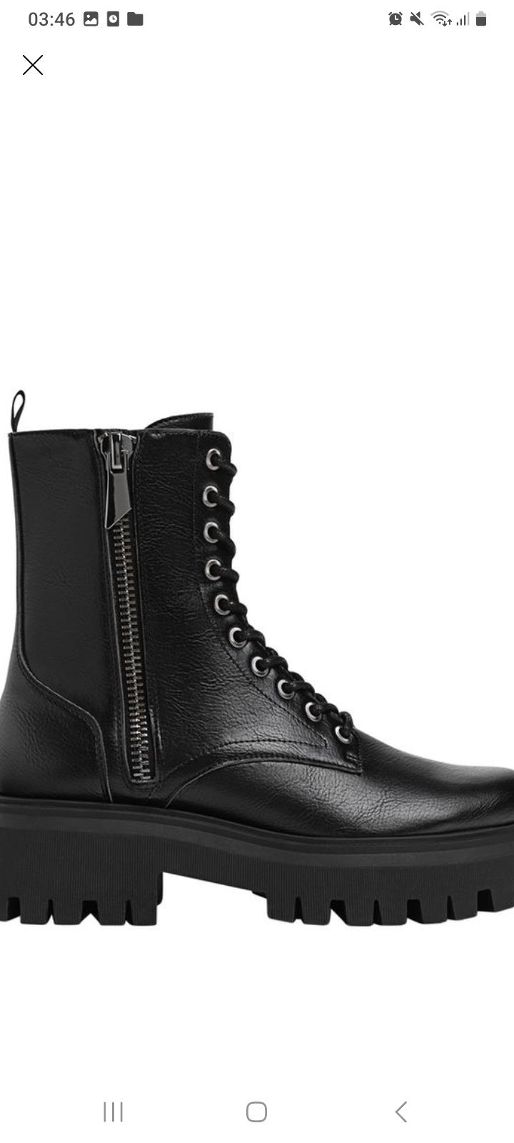 Bottines plates à lacets