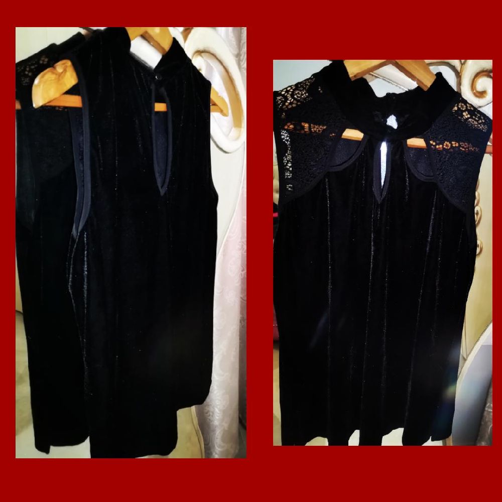  Blouse en velour  et dentelle oversize tout neuf