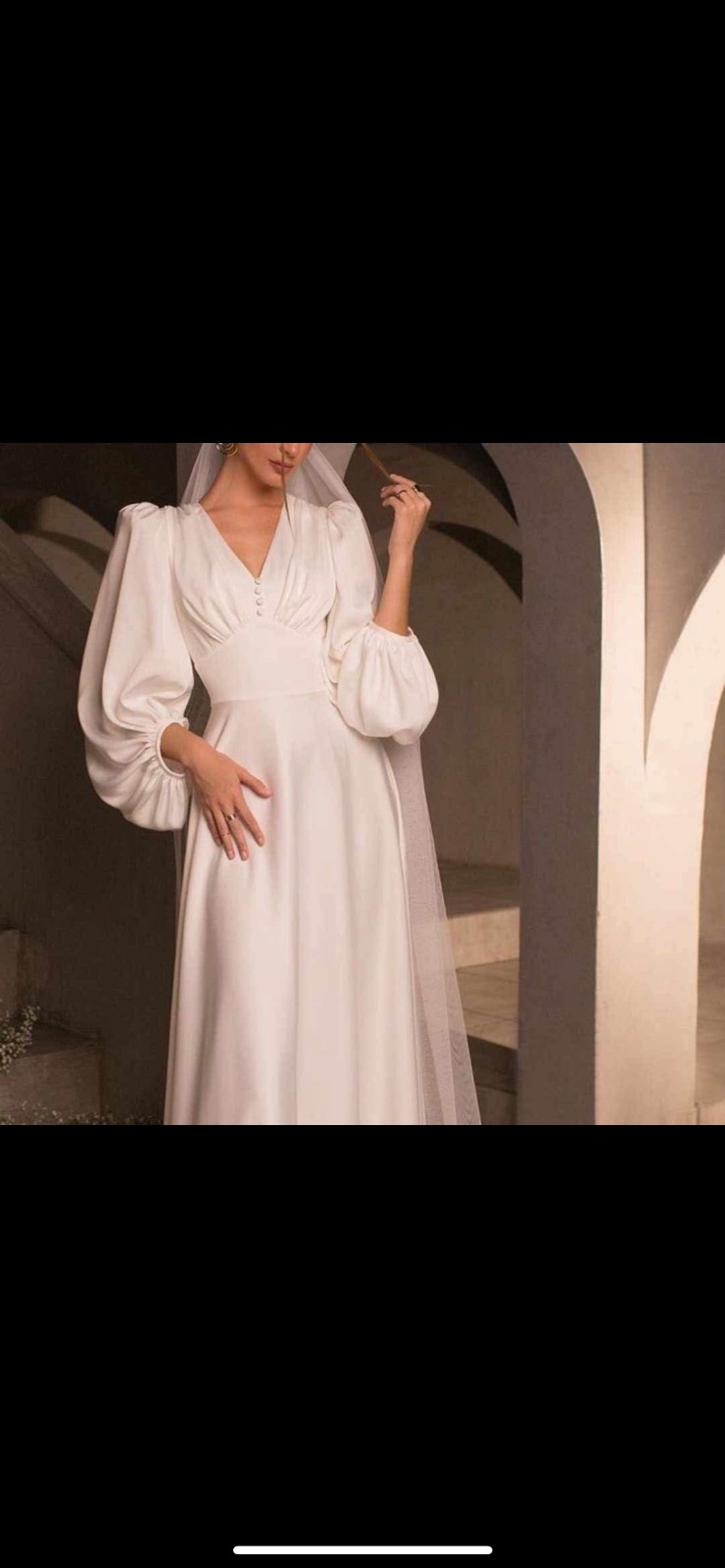Robe de fiançailles en soie viscose ´
