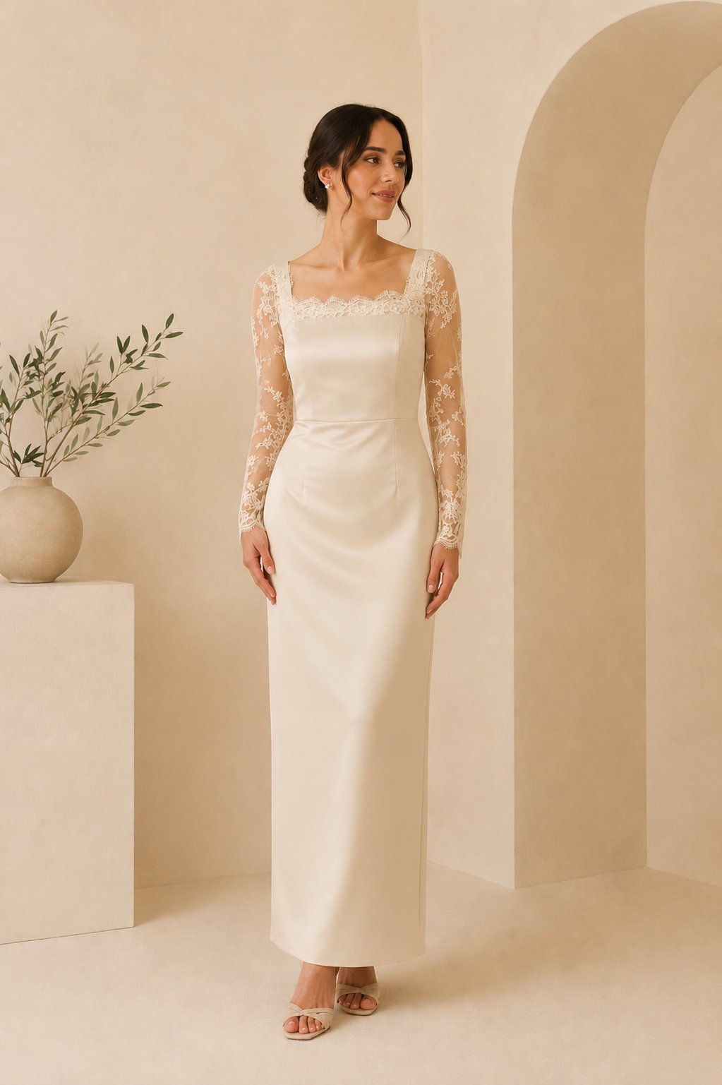 Robe fiançailles élégante 
