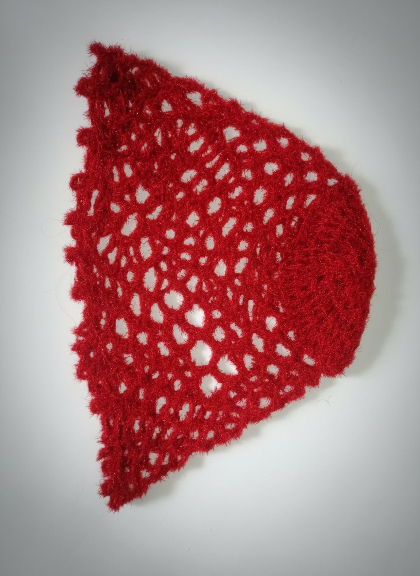 Bonnet crochet tendance de l'été rouge pailleté 