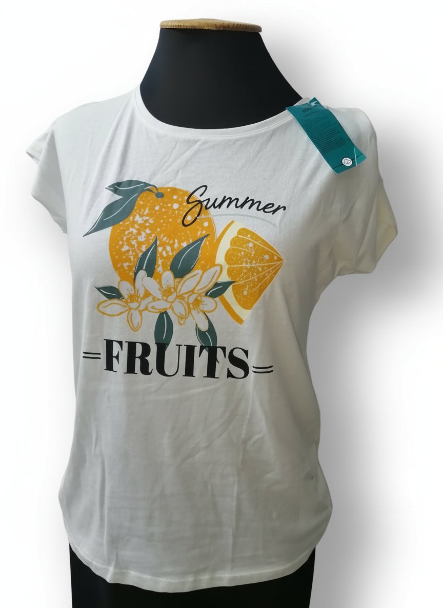 Pull coton organic imprimé avec un design d'été importé de France 