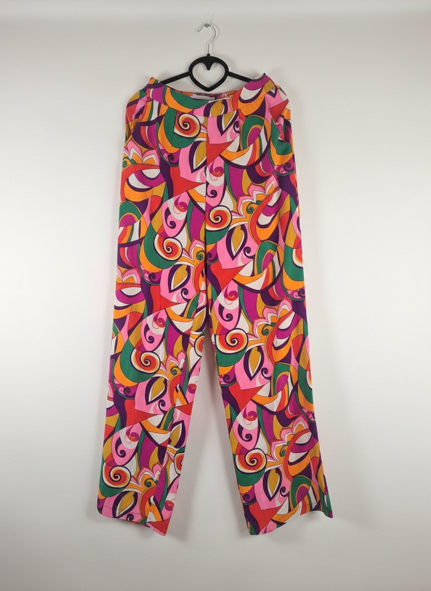 Pantalon large à motifs coloré 