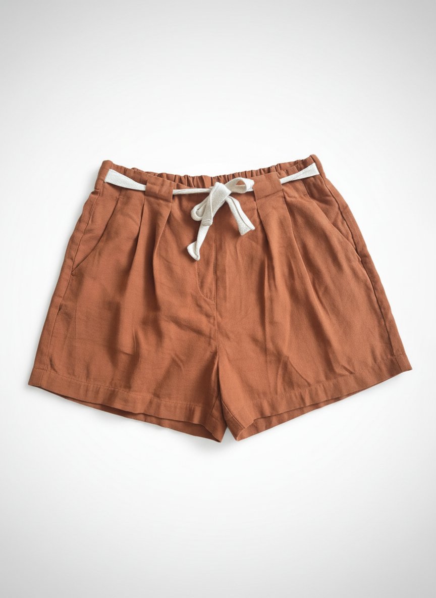 Short taille haute à cordon 