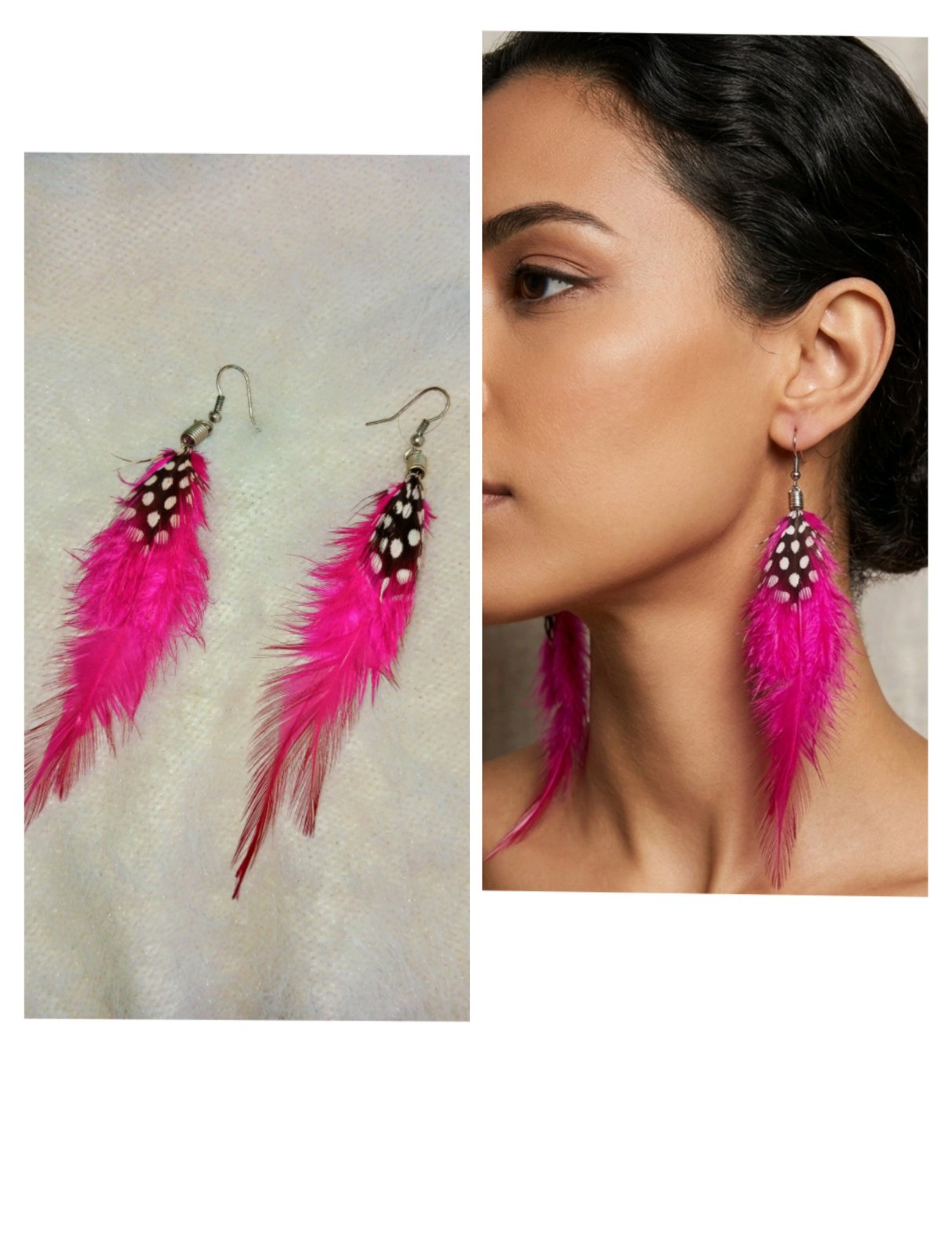 Boucle d'oreille style boa 💓💓💓