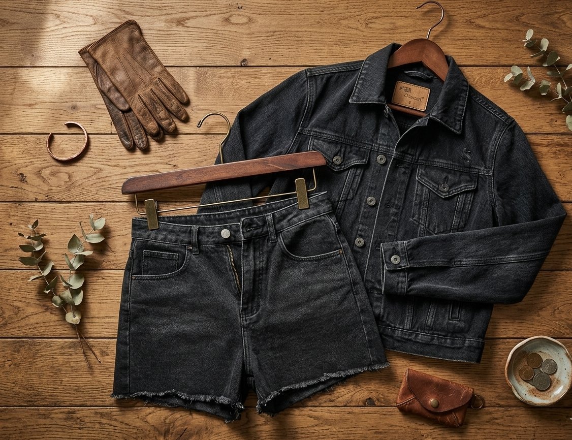 Ensemble 2 pièces veste djean + son short taille haute marque shein 