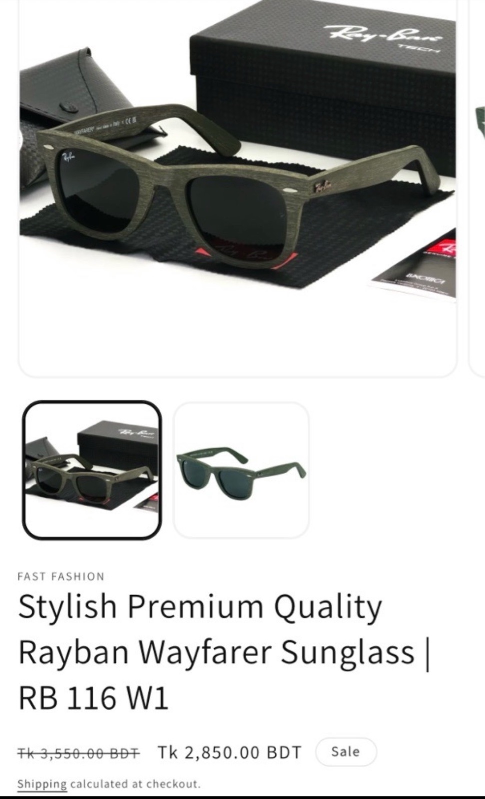 Lunettes de soleil Ray-Ban Wayfarer avec une monture en finition bois gris et des verres dégradés Unisexe Hand Made in Italie Authentique ✅