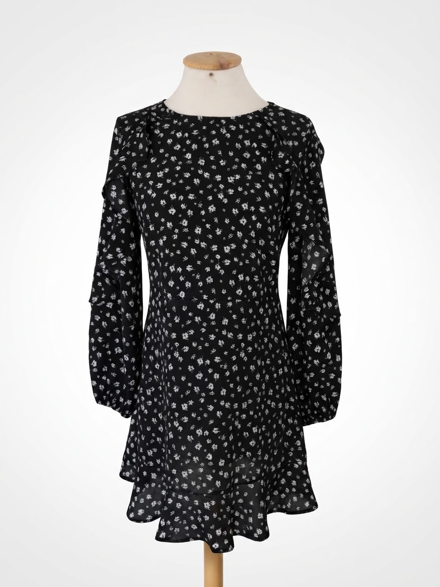 Robe manches longues fleurie